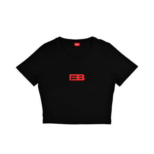 BB LOGO BLACK CROP TOP