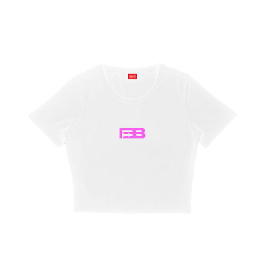 BB LOGO WHITE CROP TOP